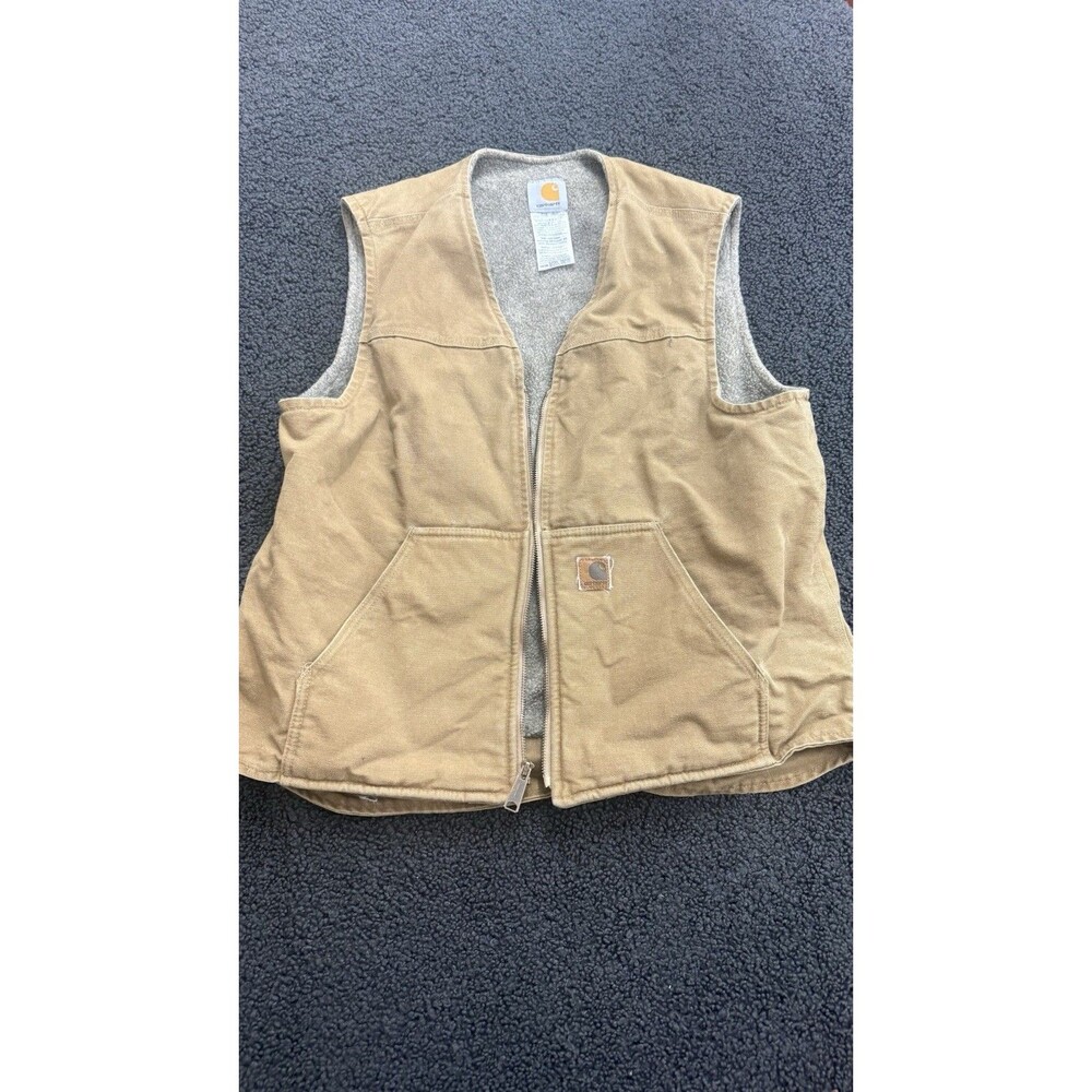 Carhartt Men’s V26 CML Camel Sherpa Lined Work Vest - Sz Large